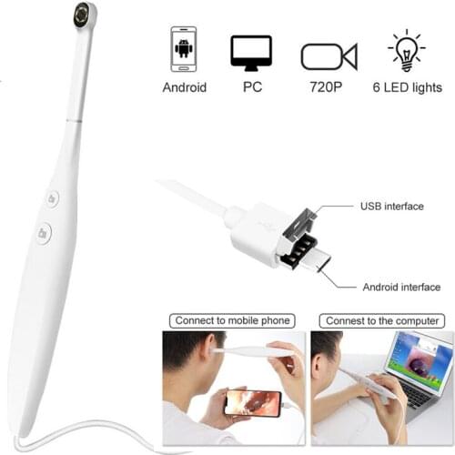 SF20 3 In 1 Type-C USB Micro Check Dental Oral Camera 720p Intraoral Endoscope Teeth Whitening Inspection Magnifier Health Tool