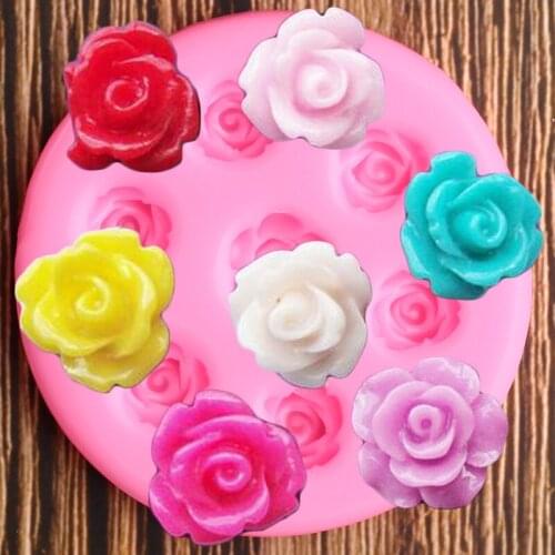 Rose Flower Silicone Mold Chocolate Fondant Molds DIY Wedding Cake Decorating Tools Cupcake Topper Candy Polymer Clay Moulds