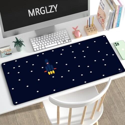 Cute Cartoon Rocket Drop Shipping Mouse Pad Gamer Large Mechanical Keyboard Space Mousepads Laptop Gaming Accessoroes Desk Mat
