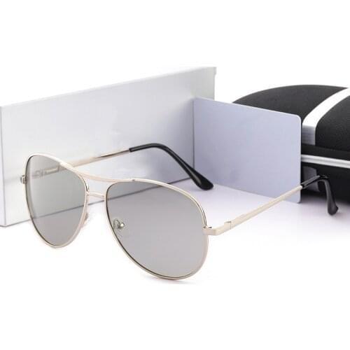 Photochromic Sunglasses Men Women Polarized Driving Outdoor Sports Glasses UV400 Fashion Retro Pilot Eyewear Oculos De Sol 3086