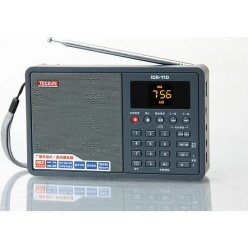 Tecsun ICR-110 Radio FM/AM MP3 Player Elderly Recorder Digital audio Portable Semiconductor Sound Box Support TF Card