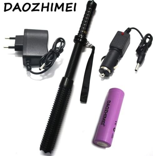 2000 lumens Q5 Telescopic baton LED Flashlight Zoom long shots self defense Security Patrol 18650 Led rechargeable flashlights