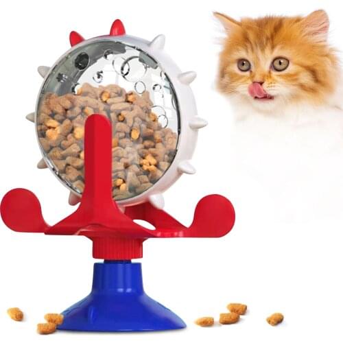 Windmill Cat Toy Fun Turntable Leaking Food Cat Toy Training Ball Exercise IQ Toy Dog Cat Feeding Funny Cat Toys Pet Supplies