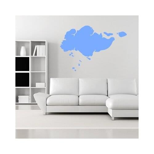 Singapore map Globe Earth Country wall vinyl sticker custom made home decoration fashion design