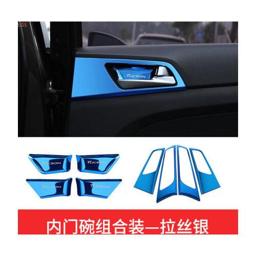 For Hyundai Tucson 2015-2019 Inner door bowl Inner door bowl frame Anti-scratch protection decoration Car styling