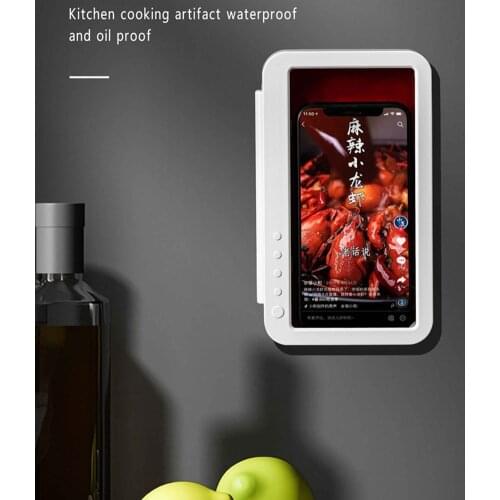 Waterproof Bathroom Mobile Phone Holder Box Wall Mounted Touchable Screen Touchscreen Badkamer Telefoon Shell Douche Afdichting