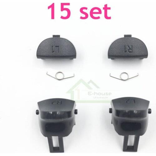 15 Sets JDS 040 JDM 040 Controller Trigger Button Replacement L1 R1 L2 R2 with Spring For PS4 Pro controller Repair Part