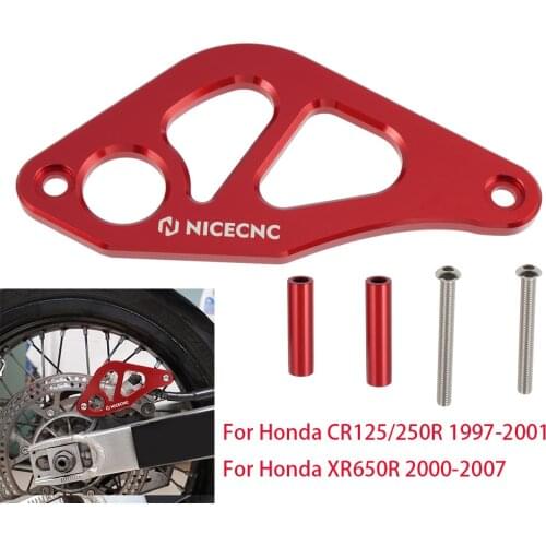 NICECNC Rear Brake Caliper Guard Cover Cap For Honda CR125 CR250R 1997-2001 XR650R 2000-2007 2006 2005 2004 CR 125 250R XR 650R