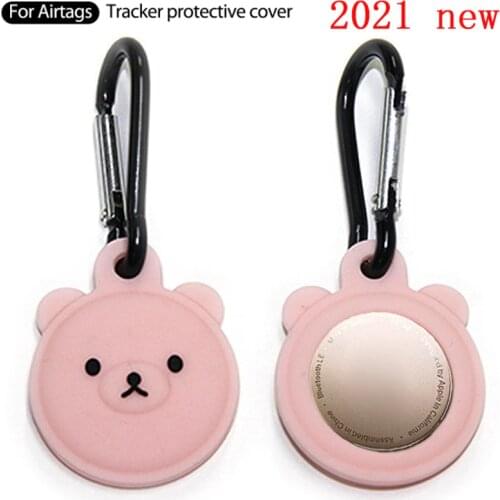 For Apple Airtags Soft Silicone Protective Case For Apple Locator Tracker Anti-Lost Device Keychain Protective Case Hot 2021