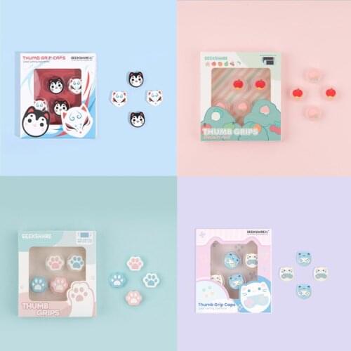 Frog Fox Game Cat Thumb Stick Grip Cap Joystick Protective Cover For Nintendo Switch NS Lite Joy-con Controller Thumbstick Case