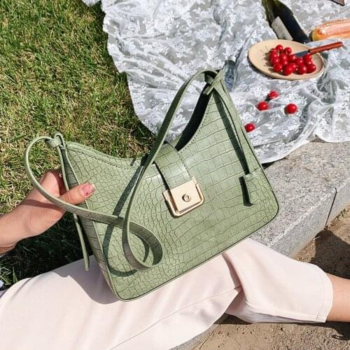 Female Crocodile Pattern Crossbody Bags for Women 2021 Summer Casual Shoulder Bag Ladies PU Leather Small Tote Bags Sac A Main