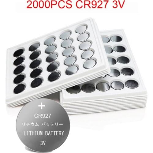 2000PCS 3V CR927 927 DL927 BR927 BR927-1W CR927-1W ECR927 5011LC KCR927 LM927 Watch Button Coin Cells Lithium Li-ion Battery