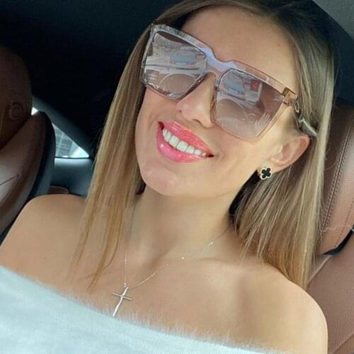 2020 Luxury Big Square Sunglasses Women Brand Designer Retro Sun Glasses Female Oversized Brown Shades oculos UV400