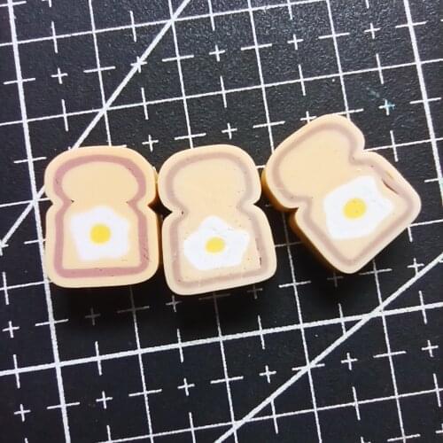 3pcs/lot resin egg Toast 16mm mix size simulation of food Cabochons Scrapbook for DIY phone case decoration B102-7