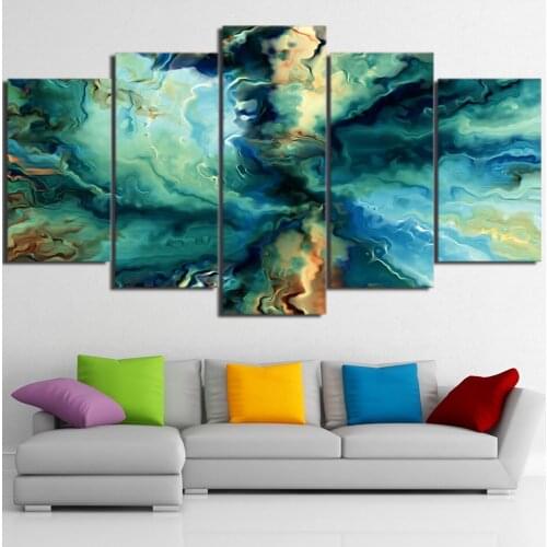 5 panel canvas art print HD Abstract Goddess of sea print paintings for living room Poster
