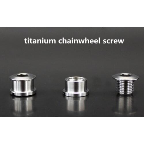 5pcs bicycle chainwheel titanium screw for MTB Road bike crank wheel high strength rustproof screw