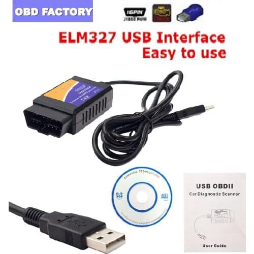 ELM327 USB V1.5 OBD2 Car Diagnostic Interface Scanner ELM 327 V 1.5 OBDII Diagnostic Tool ELM-327 OBD 2 Code Reader Scanner