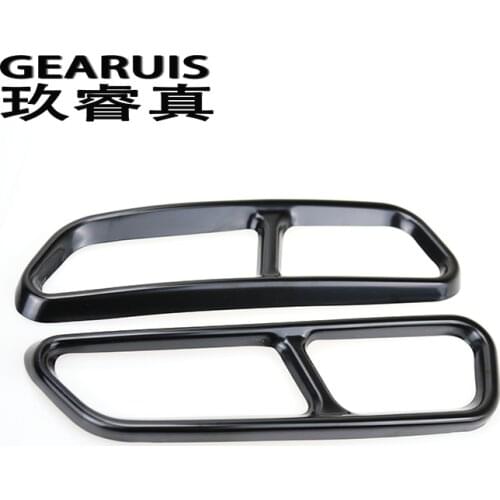 Car styling Rline Tail Throat Exhaust Pipe For Audi A6 C7 2016-2017 tail pipe Car exhaust pipe cover muffler tip accessories