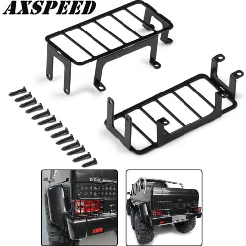 AXSPEED RC Car Metal Tail Lamp Cover Protective Shell Light Guards Grille for 1:10 TRAXXAS TRX6 RC Crawler Car Upgrade Parts