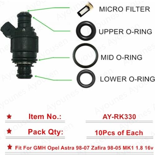 Free Shipping 10sets/40Pcs Fuel Injector Repair Service Kits For 90536149 5WK93151 Opel 1,8 16V X18XE1 Z18XE Z18XEL 817456