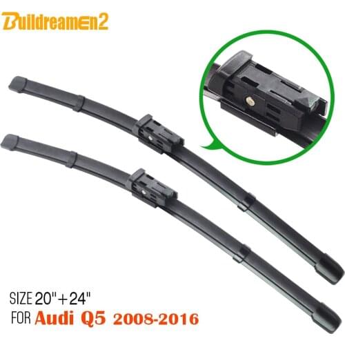 Buildreamen2 Vehicle Frameless Soft Rubber Windshield Car Window Wiper Blades Waterproof Suit For Audi Q5 2008-2016