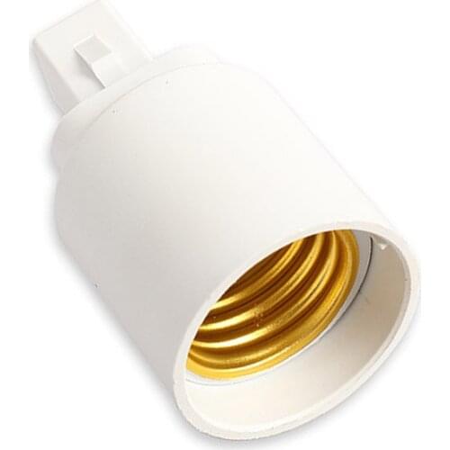 G24 to E27 Socket Base LED Halogen CFL Light Bulb Lamp Adapter Converter Holder AUG889