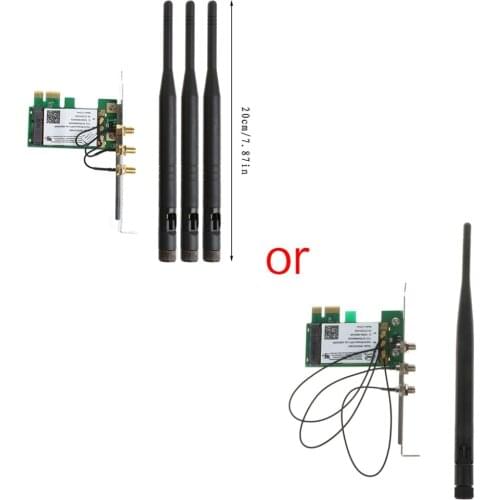 Dual-Band 2.4/5GHz 300M Desktop PCI-E 1X Interface Wireless Network Card + Antenna For Intel 4965AGN C26