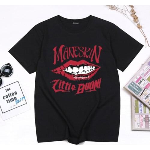 Maneskin Italian Band Damiano David T Shirt 2021 New Summer Hot Sale Men Short-sleev Casual Hip Hop Tops Hot Hombre Camisetas
