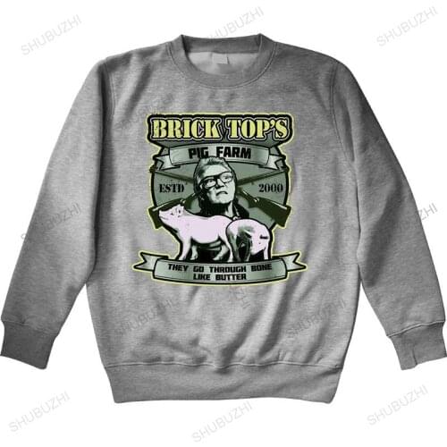 Cotton sweatshirt male hoody Men sweatshirt Bricktops pig farm. Brick Top Snatch hoodies Man crew neck hoodie