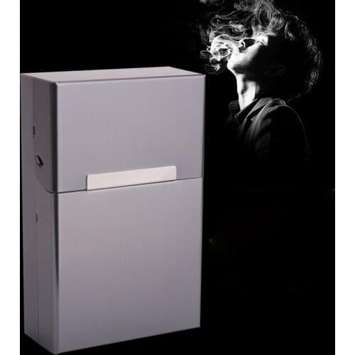 Magnetic Clamshell Cigarette Case High-end Quality Pure Aluminum 20-piece Anti-corrosion Metal Cigarette Case Gadgets for Men