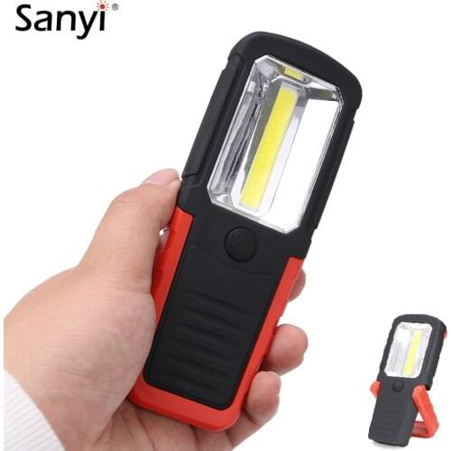 Magnetic Working Light COB LED Flashlight Portable Torch 360 Degree Hanging Hook Lantern for Tent Camping Fishing Car Repairing