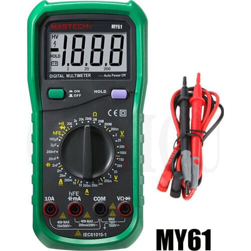 MASTECH MY61 AC/DC Professional Electric Handheld Tester Meter Digital Multimeter Voltmeter Ohm Electrical Tester