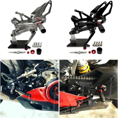 CNC Adjustable Footrest Rearsets Foot Pegs Set For Ducati Panigale V4/S/R 2018 2019 2020