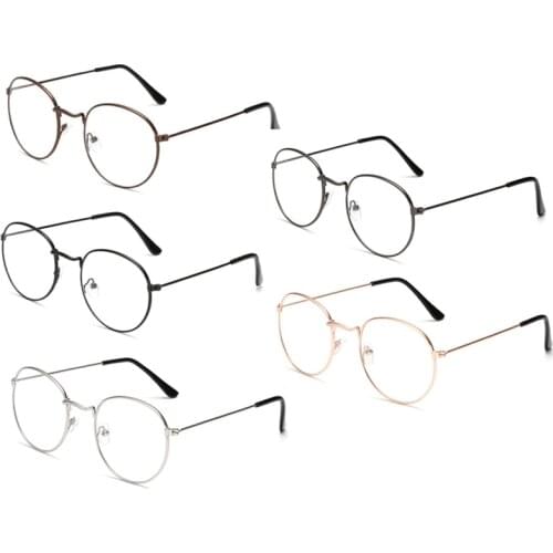 Metal Round Reading Glasses Diopter 0 +1.0 +1.5 +2.0 +2.5 +3.0 +3.5 +4.0 Classic Fashion Lightweight Presbyopic Spectacles