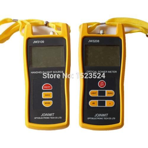 Fiber Optical Multimeter -50~+26dBm JW3208C Handheld Optical Power Meter with JW3109 Optical Light Source 1310/1550nm