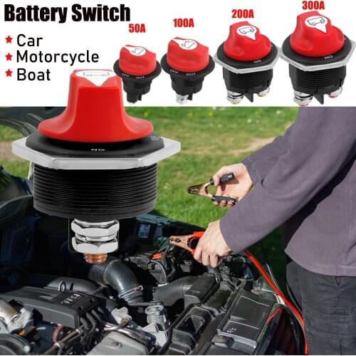 100A Car Battery Switch Rotary Power-off Leakage Protection Short Disconnecter Power Isolator for Auto Motorcycle Truck Boat