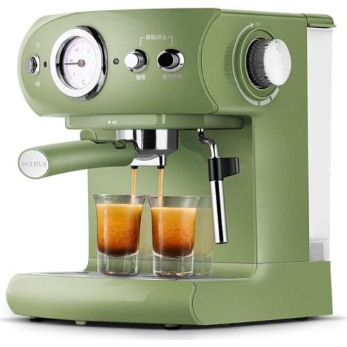 Fully Semi-automatic Coffee Machine Retro Style Espresso Pump Type Household and Commercial Steam Type Milk Foam Strong Steam