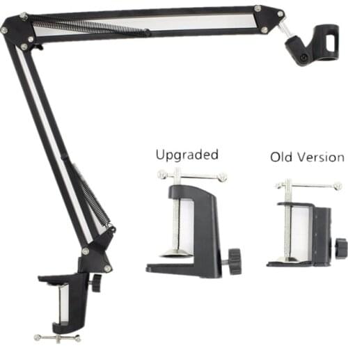 NB-35 Professional Adjustable Metal Suspension Scissor Arm Microphone Stand Holder for Mounting on Desk Table Top
