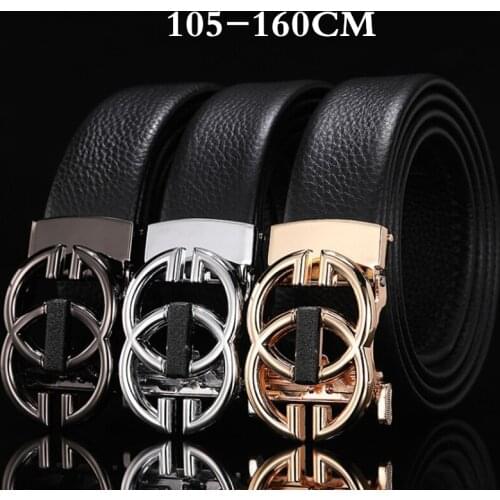 Men High Quality Genuine Leather Belt Luxury Designer Brand Belt Men Cowskin Strap For Man Automatic Buckle Business Formal Belt