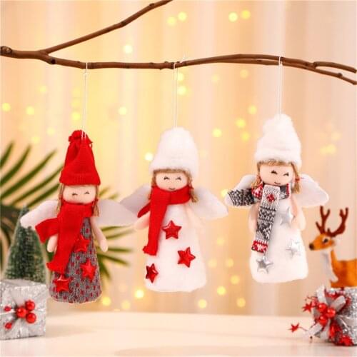 Christmas Tree Angel Old Man Pendant Fabric Pendant Christmas Tree Ornaments Christmas Home Decorations Kids New Year Gift 2022