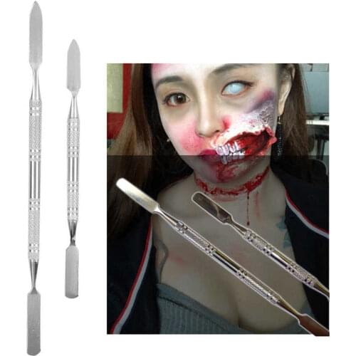 S/L Stainless Steel Double-Ended Scar Wax Spatula Applicator Special Effects FX Makeup Tool For Halloween Party Face Body Paint