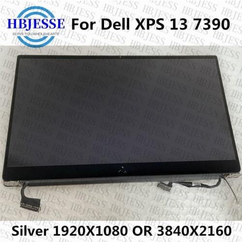 13.3'' LCD Touch Screen Digitizer Replacement Full Assembly With Hinges 2-in-1 For Dell XPS 13 7390 P82G P82G003 FHD OR UHD