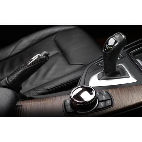 Carbon Fiber Gearshift Panel Knob Frame gear head Car styling cover sticker For BMW 3 4 5 7 Series 3GT 5GT X3 X4 F10 F30 F31 F34
