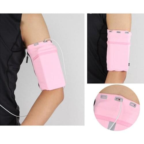 Outdoor running mobile phone arm bag unisex elastic arm cover personal anti-theft sports hand sleeve bag reflective wrist bag