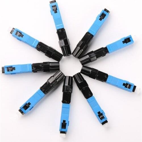 High Quality Single Mode Fiber Optic Quick Connector FTTH Fiber Optic SC UPC Fast Connector,Free Shipping