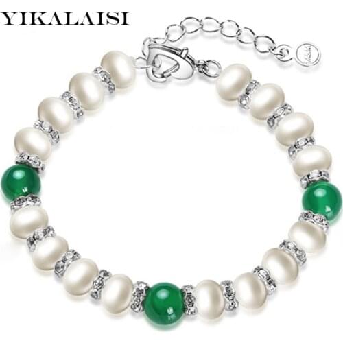 YIKALAISI 925 sterling silver jewelry For Women Natural Freshwater Pearl 8-9/9-10/10-11mm Real Pearl