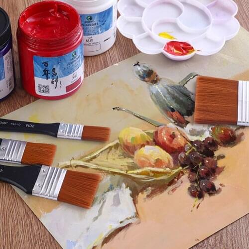 1Pcs Professional Different Size Nylon Hair Painting Brush for Artist Oil Watercolor Powder Acrylic Paint Brushes Art Supplies