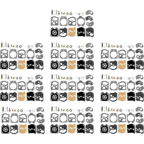 10 Sets Carburetor Carb Repair Kit Gasket Diaphragm for Walbro WA WT Series K10-WAT RH