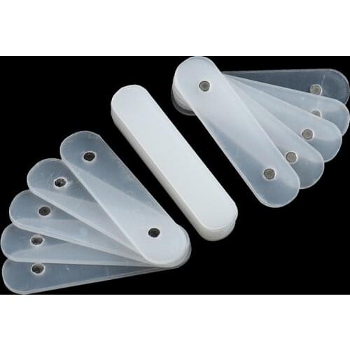 10PCS Nail Display Strips Nail With Magnet Acrylic StripsNail Art Tips Sticks Transparent Display Practice Palette Manicure