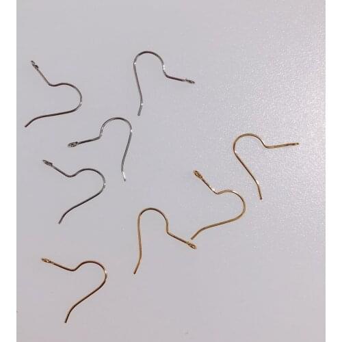 100 pieces / lot Pure copper plating color-protection simple ear hook earring earring diy handmade jewelry earring accessories